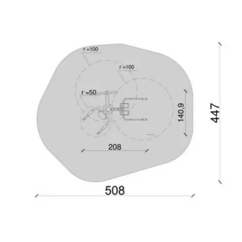 Triple stations de fitness en plein air pour personnes handicapées - vue 3