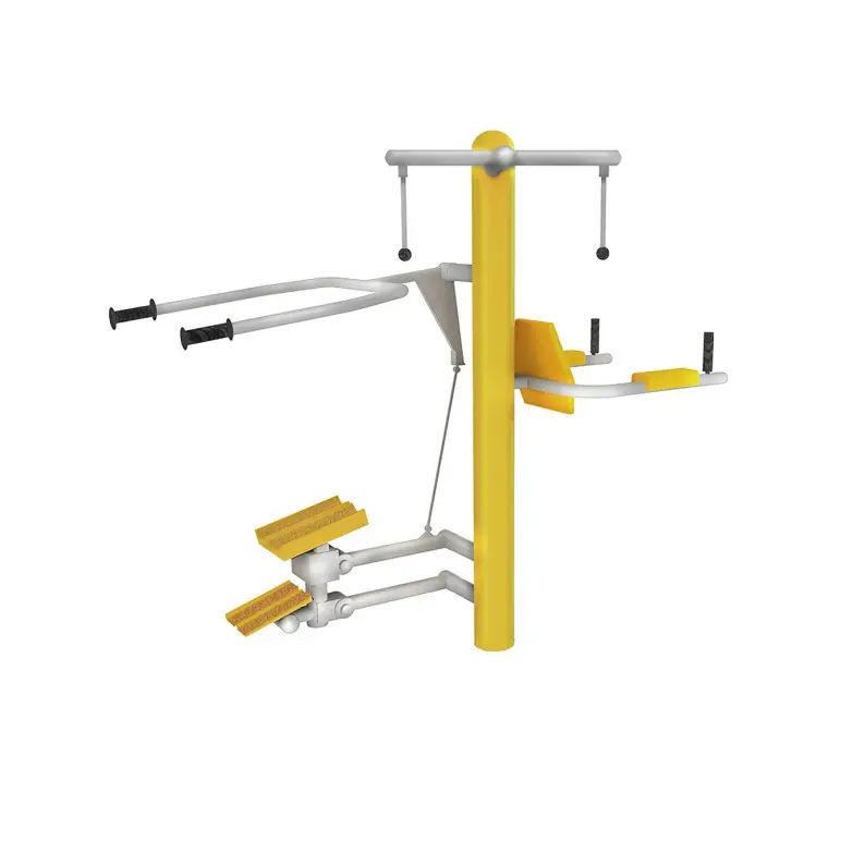 Triple stations de fitness en plein air pour personnes handicapées