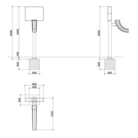 Equipement sportif en plein air "panier de basket" pour handicapés - vue 3