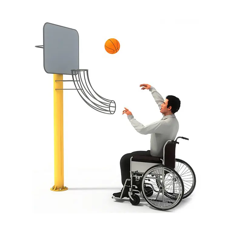 Equipement sportif en plein air "panier de basket" pour handicapés