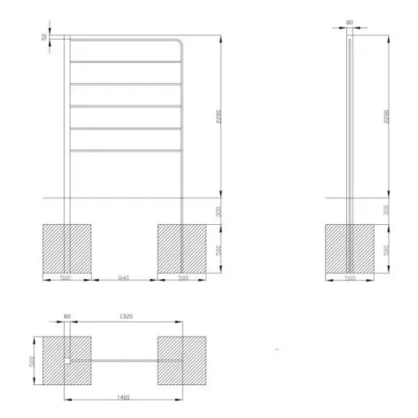 Echelle pour callisthénie pour aire de street workout - vue 2