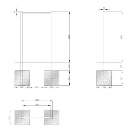 Agrès de street workout pout pull up - vue 2