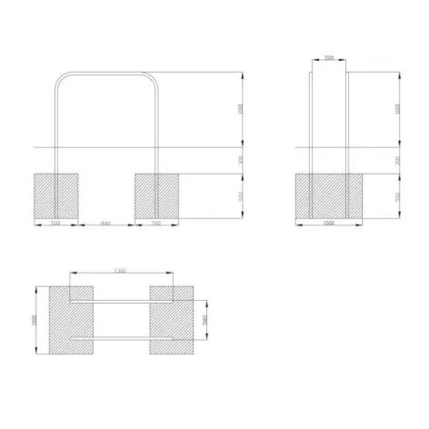 Barres à dips de callisthénie pour aire de street workout - vue 2