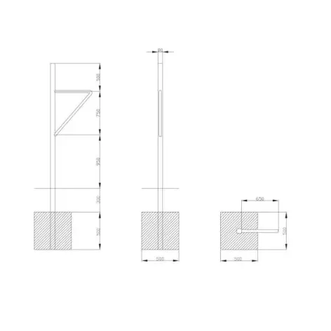 Barres parallèle à dips pour aire de street workout - vue 2