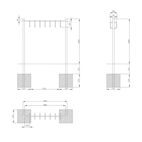 Echelle à poignées de callisthénie pour aire street workout - vue 2