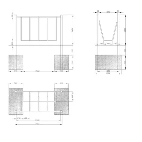 Pont d'entraînement pour Street Workout - vue 2