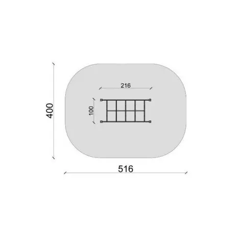 Pont d'entraînement avec slalom pour Street Workout - vue 3