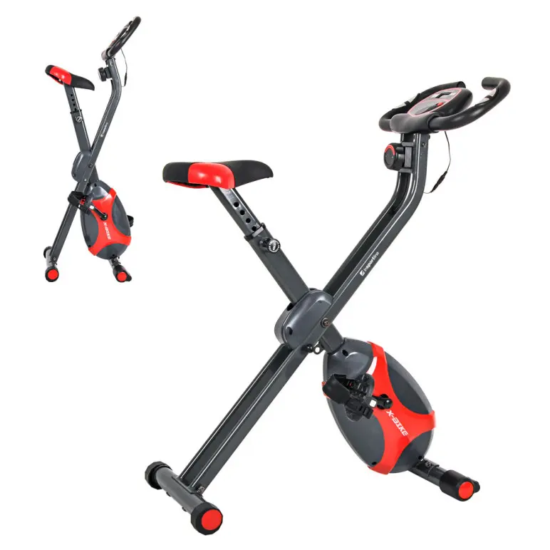 Vélo de fitness pliable avec roues de transport pour training Home-gym.