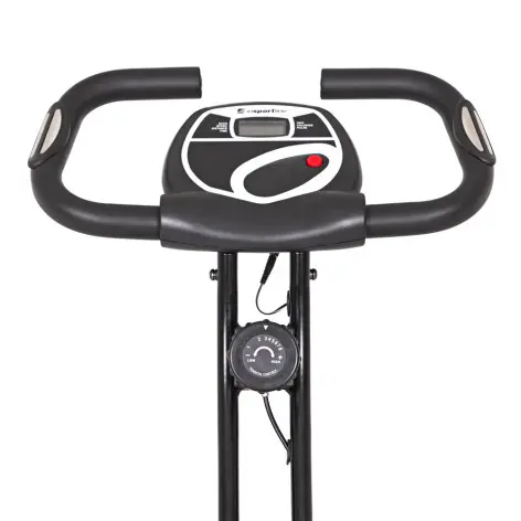 Vélo de fitness ultra compact avec poignées ergonomiques et capteurs de pouls. - vue 5