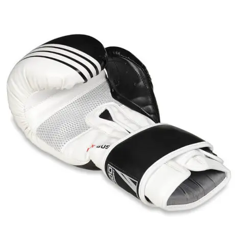 Paire gants de boxe professionnelle en cuir synthétique renforcé - vue 3