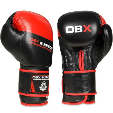 Gants de boxe et sports de combat en cuir rouge - vue 2