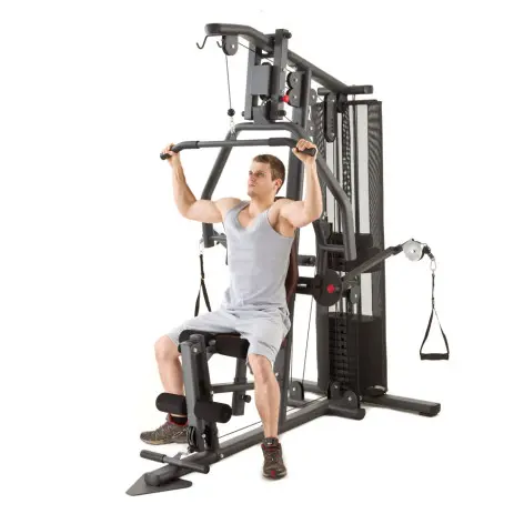 Machine de fitness et musculation à domicile multi-poste avec colonne de poids 91 kg et poulie haute / basse - vue 15