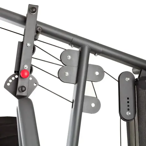 Machine de fitness et musculation à domicile multi-poste avec colonne de poids 91 kg et poulie haute / basse - vue 9