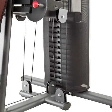 Machine de fitness et musculation à domicile multi-poste avec colonne de poids 91 kg et poulie haute / basse - vue 12
