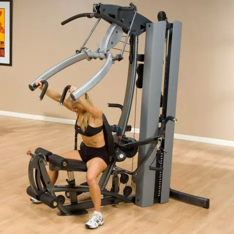 Machine de musculation home-gym multi-poste avec bras convergents et colonne de poids 95 kg - vue 7