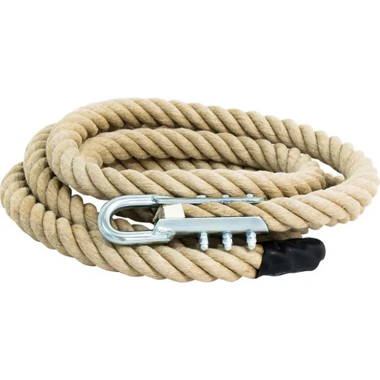 Corde d'escalade 4 mètres avec système d'attache en acier