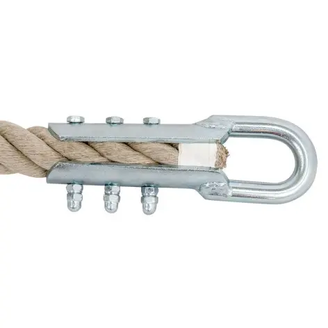 Corde d'escalade 4 mètres avec système d'attache en acier - vue 3