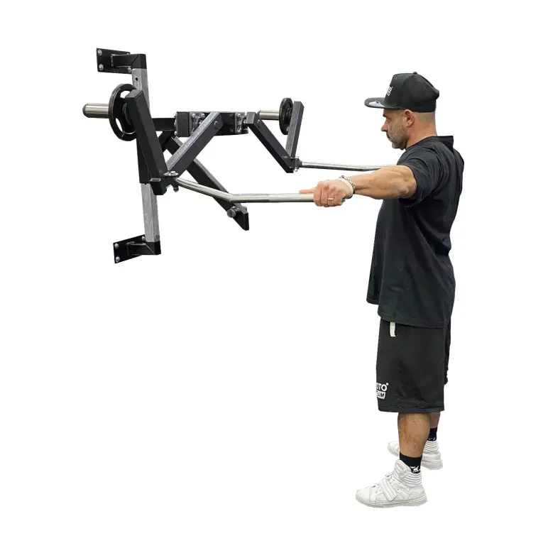 Appareil de musculation latérale shoulder raise. Elévation latérale à charge libre.