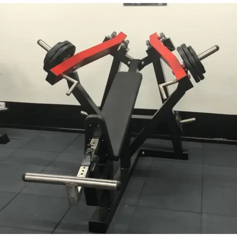 Banc Chest Press à charges libres avec bras convergents - vue 3