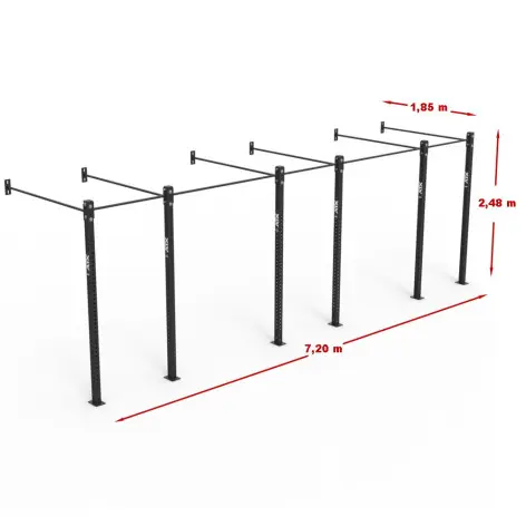 Station rigs fonctionnelle de cross-training murale 5 modules - vue 3