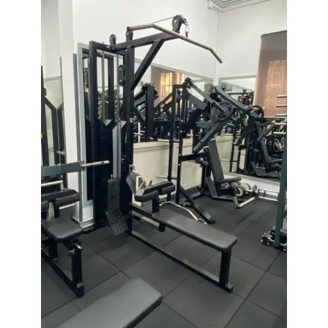 Mutli station de musculation pour exercices lat pulldow et row assis. - vue 3