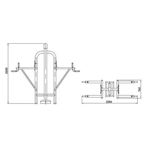 Chaise romaine outdoor pour street workout - vue 4
