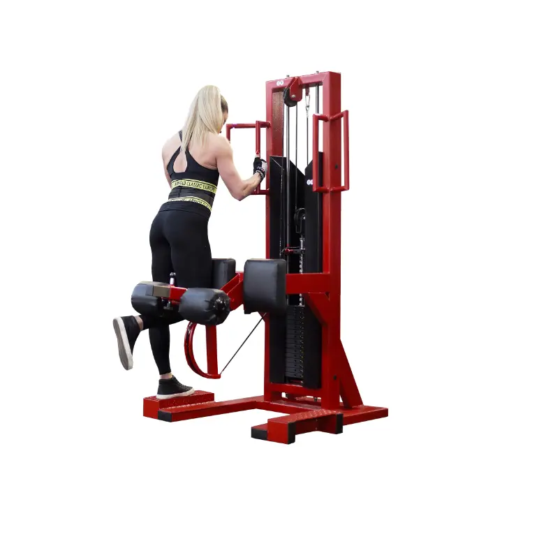 Station de musculation leg curl à charge guidée - Gymequip