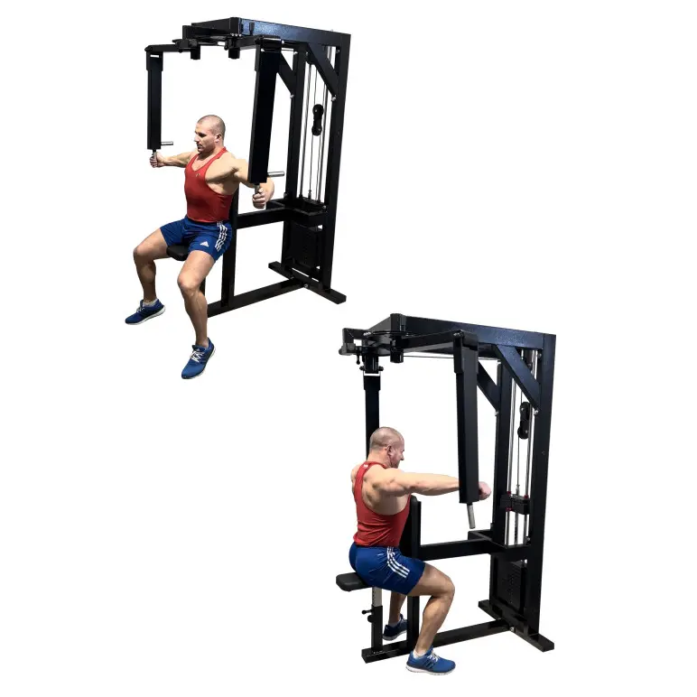 Station de musculation pour training deltoïdes arrières.