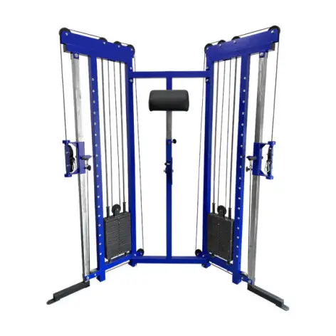 Station poulie vis à vis de musculation avec  double colonne de poids. - vue 3