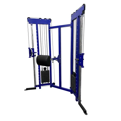 Station poulie vis à vis de musculation avec  double colonne de poids. - vue 2