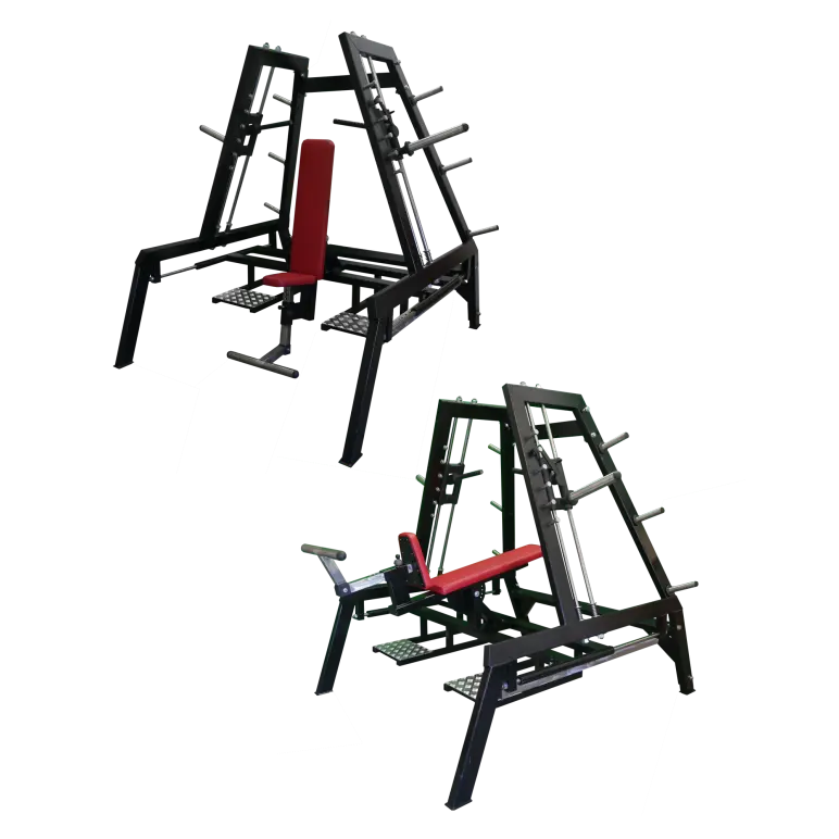 Station de musculation chest press et shoulder press.