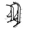 Half Rack professionnel avec Jammer arms pour training musculation.