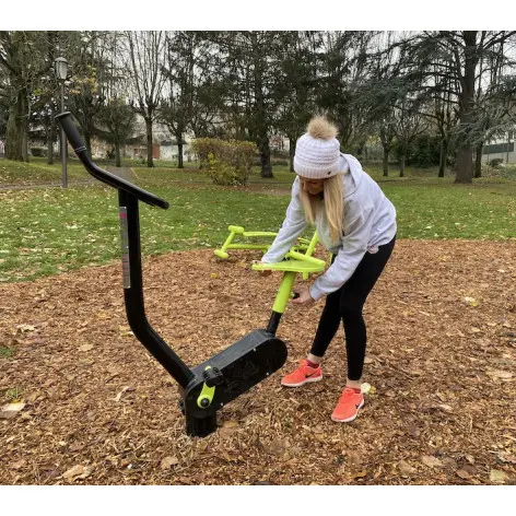 Vélo de cardio training outdoor pour parcours santé - vue 3
