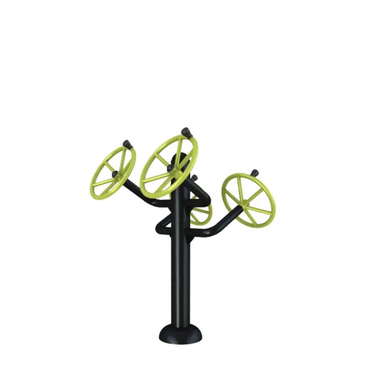 Doubles roues Tai Chi extérieures pour personnes à mobilité réduite