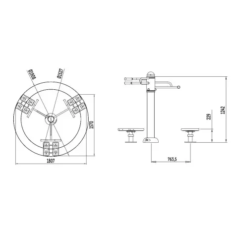 Triple Twister pour aire de street workout - vue 4