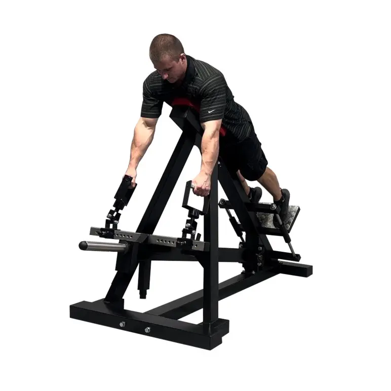 Machine pour les dorsaux - T-bar-Row avec poignées réglables.