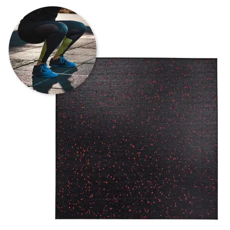 Plaques de protection de sol en caoutchouc moucheté pour home gym - vue 3