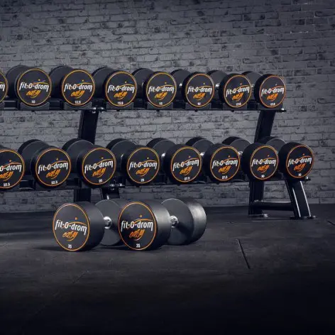 Set d'haltères professionnel ATX avec logo personnalisable - vue 2