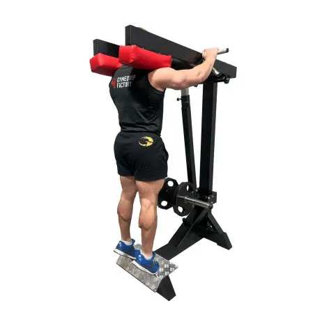 Presse à mollets avec poste debout pour training intense en salle publique. - vue 2