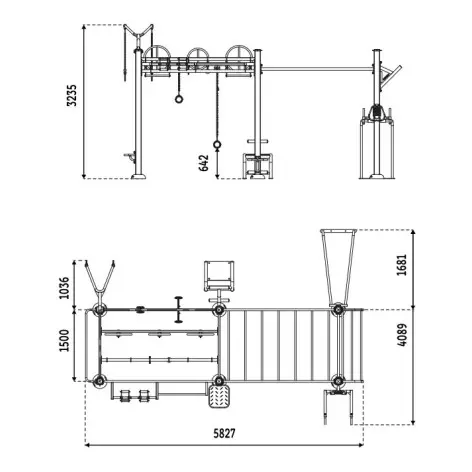 Grand circuit de Street Workout avec 14 postes - vue 9