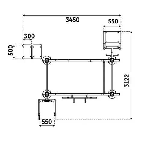 Station de street workout et cross-training outdoor 8 positions - vue 6