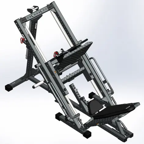 Presse à cuisses et mollets atx convertible en Hack Squat