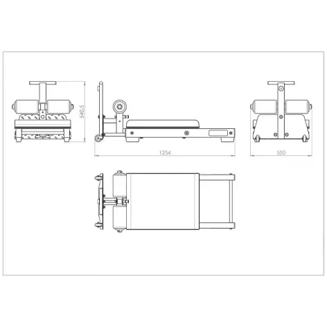 Glute Ham Trainer au sol ATX ultra compact - vue 16