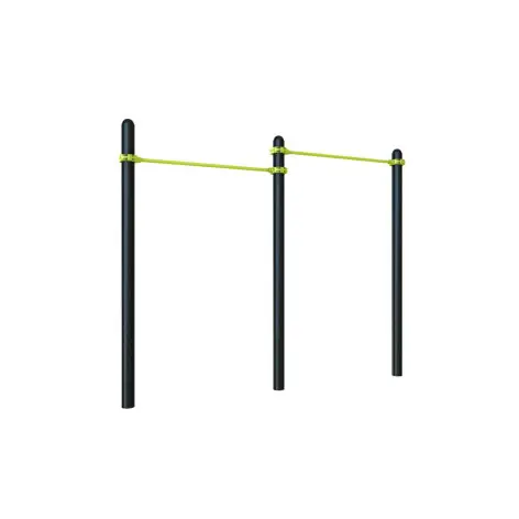 Barre fixe simple ou double pour aire de street workout - vue 2