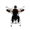 Station élévations latérales assis professionnelle à charge libre pour club sportif et homegym. - vue 3