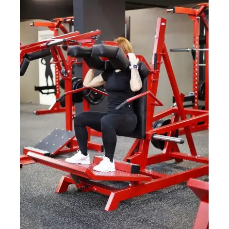 Appareil Front Squat à charge libre pour séance cuisses, mollets et fessiers. - vue 3