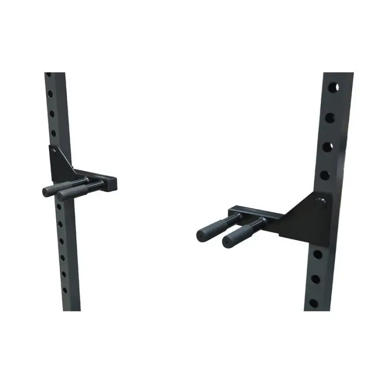 Paire de barres à dips pour structures de musculation.