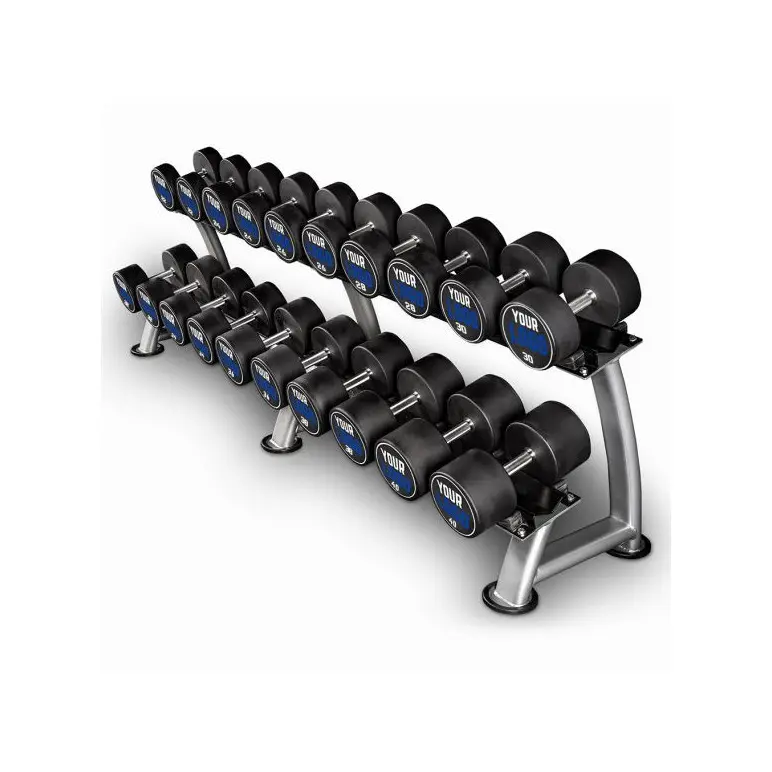 Ensemble d'haltères professionnel avec logo personnalisable