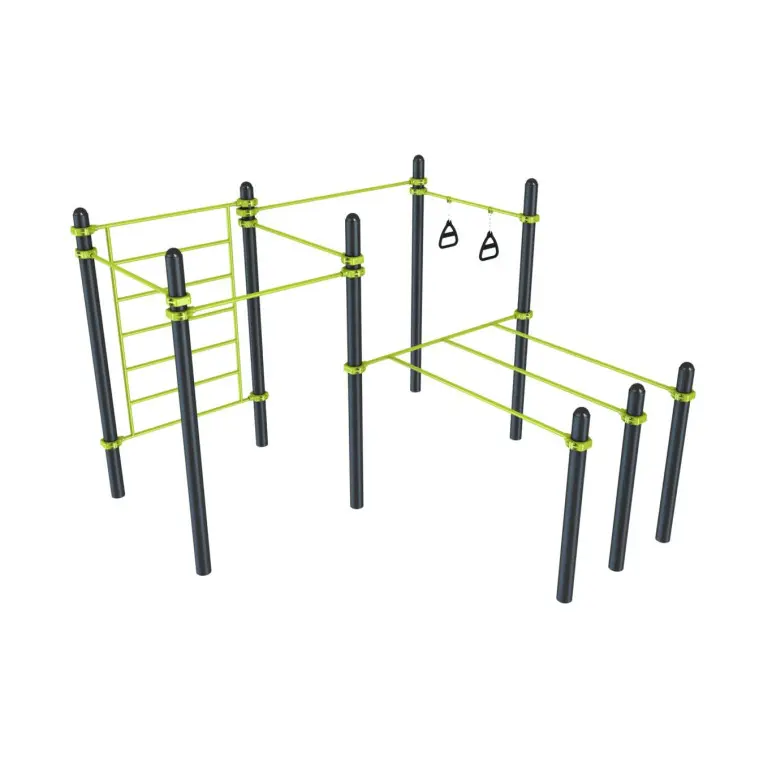 Equipement de street workout et de callisthénie avec 5 postes