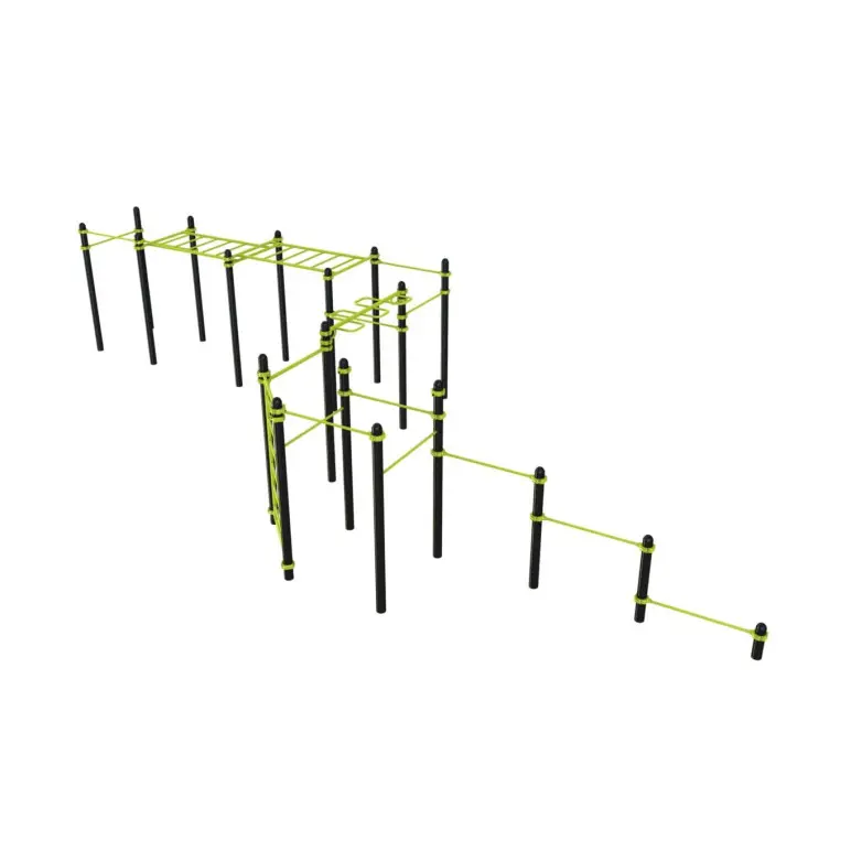 Grand circuit de musculation et de street workout en plein air